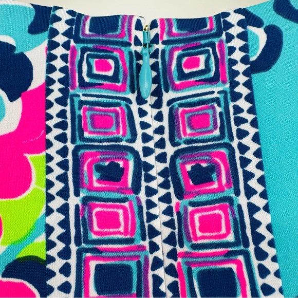 Lilly Pulitzer Bellavista Swing Dress in Sea Blue Private Island Engineered XS - Picture 8 of 10